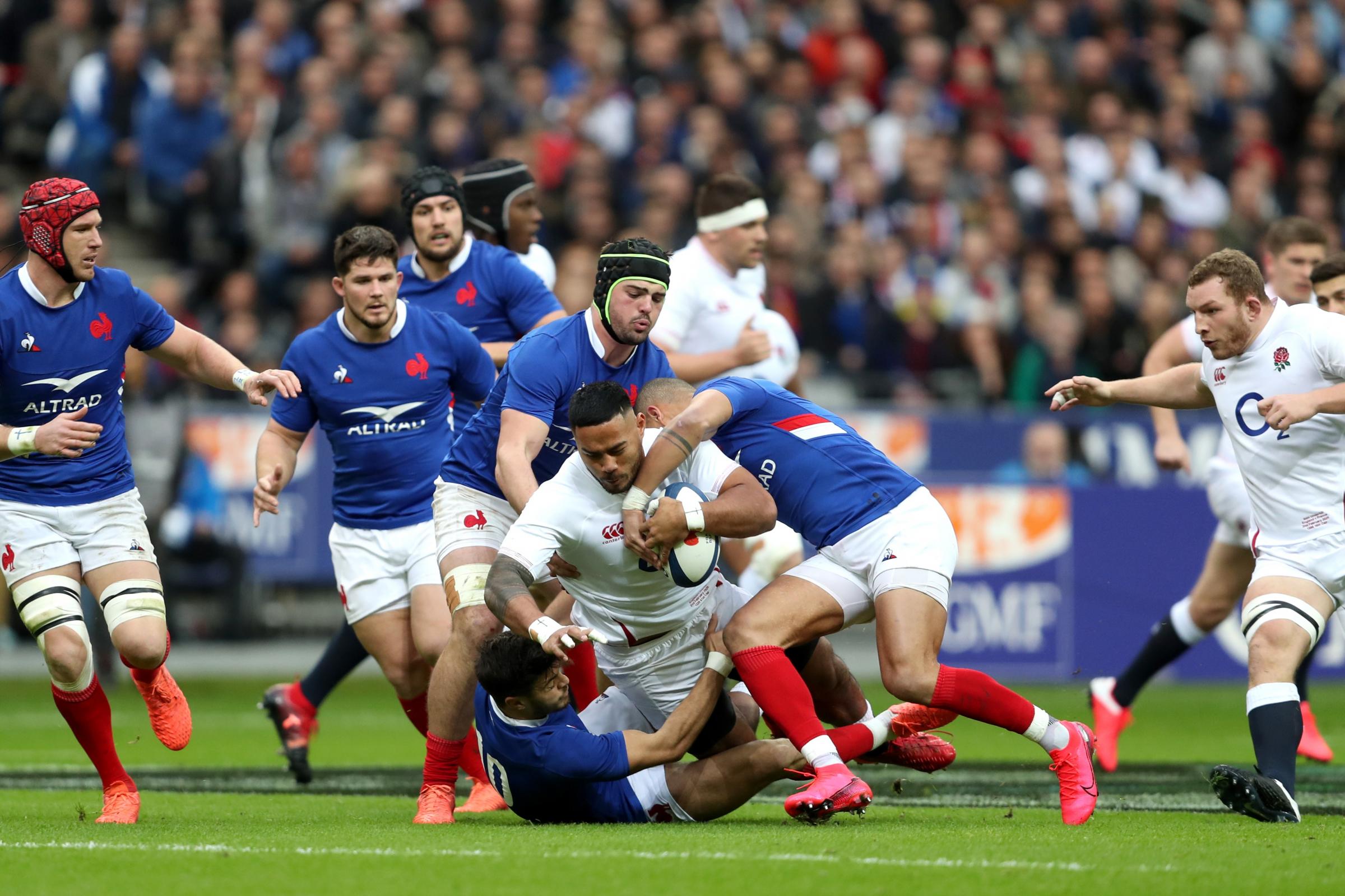 French rugby players kissing