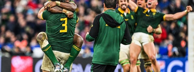 Today one year ago the Springboks edged New Zealand in the RWC final