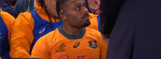 Samu Kerevi receives a 20min red card