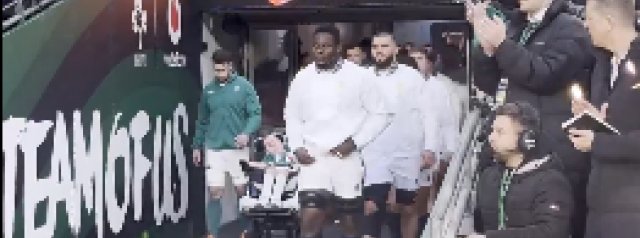 Maro Itoje leads England out for the first time